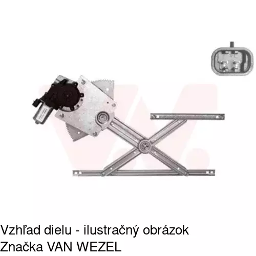 Mechanizmus sťahovania okna elektrický bez motora POLCAR 8146PSG2