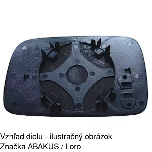 Sklo vonkajšieho zrkadla s držiakom 9524551M /POLCAR/ - obr. 1