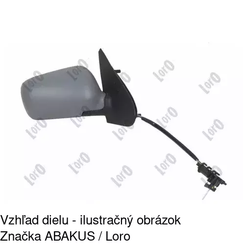 Sklo vonkajšieho zrkadla s držiakom POLCAR 9524552E