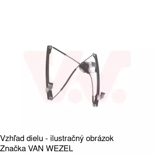 Manuálny mechanizmus okna dverí 9524PSM6 /POLCAR/ - obr. 4