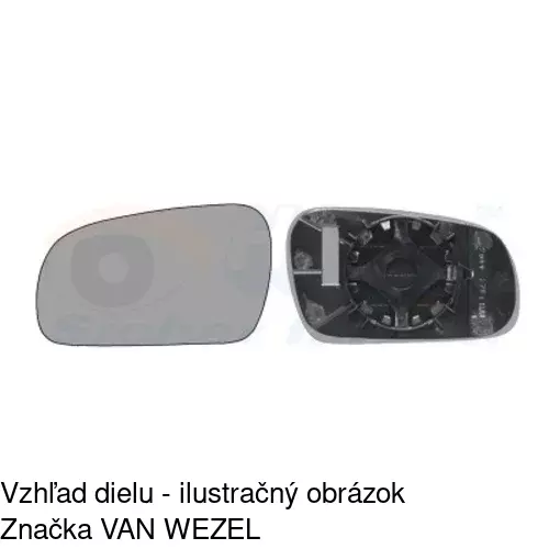 Sklo vonkajšieho zrkadla s držiakom 9530555E /POLCAR/ - obr. 1