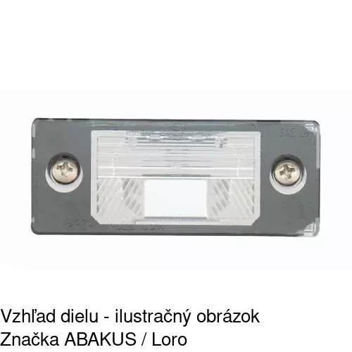 Svetlo na osvetlenie evidenčného čísla POLCAR 9541959E