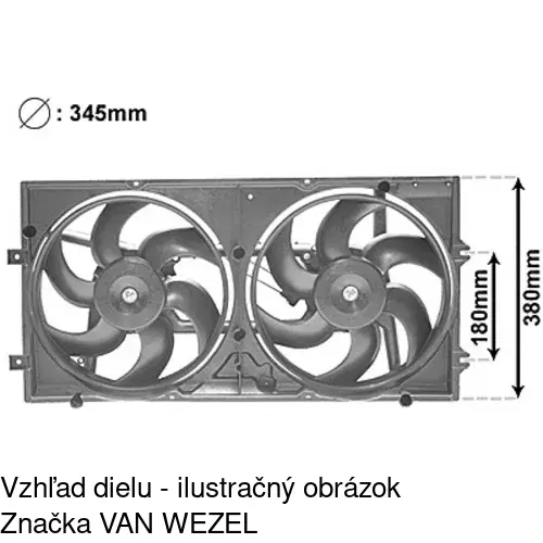 Ventilátor bez krytu / podpery 956623U5 /POLCAR/ - obr. 5