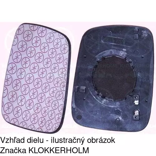 Sklo vonkajšieho zrkadla s držiakom 9566555M /POLCAR/ - obr. 2