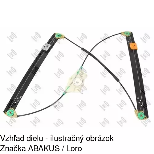 Elektrický mechanizmus okna dverí 9580PSG1 /POLCAR/ - obr. 3