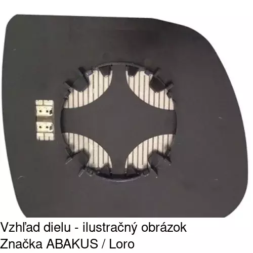 Sklo vonkajšieho zrkadla s držiakom 9581545E /POLCAR/ - obr. 3