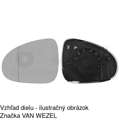 Sklo vonkajšieho zrkadla s držiakom 9582544E /POLCAR/ - obr. 4
