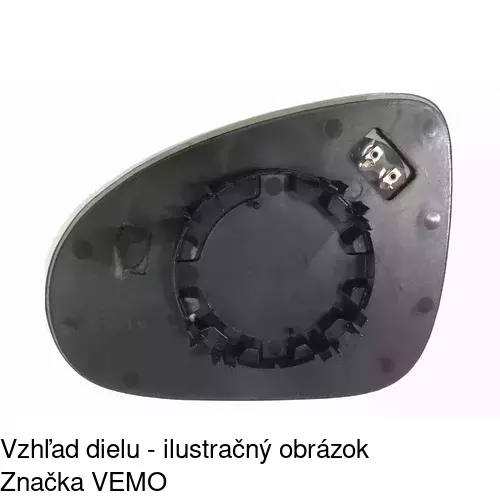 Sklo vonkajšieho zrkadla s držiakom 9582554E /POLCAR/ - obr. 1