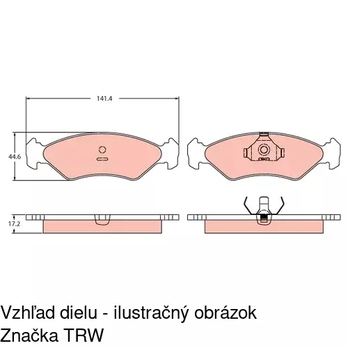 Brzdové dosky S70-0046 /POLCAR/ - obr. 4