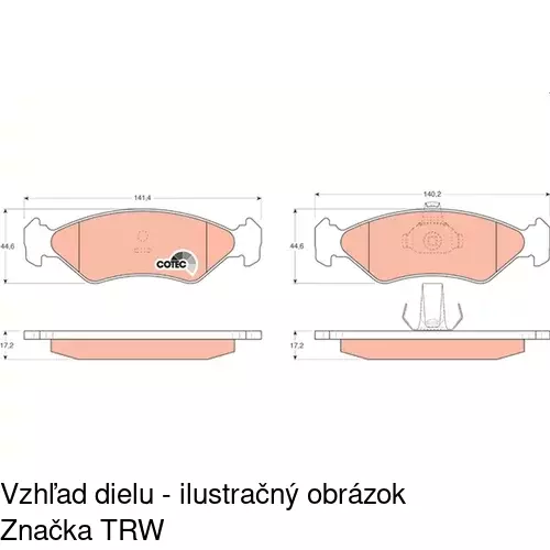 Brzdové dosky POLCAR S70-0078