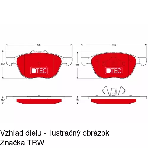 Brzdové dosky POLCAR S70-0095
