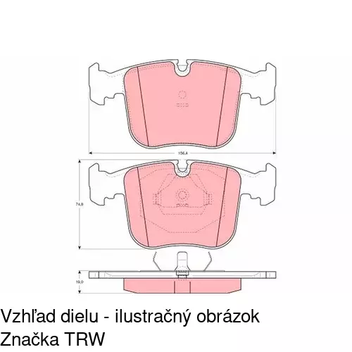 Brzdové dosky S70-0163 /POLCAR/ - obr. 1