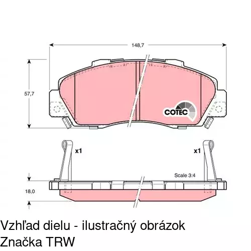 Brzdové dosky S70-0225 /POLCAR/ - obr. 1