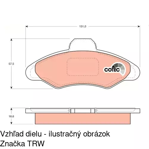 Brzdové dosky S70-0291 /POLCAR/ - obr. 2
