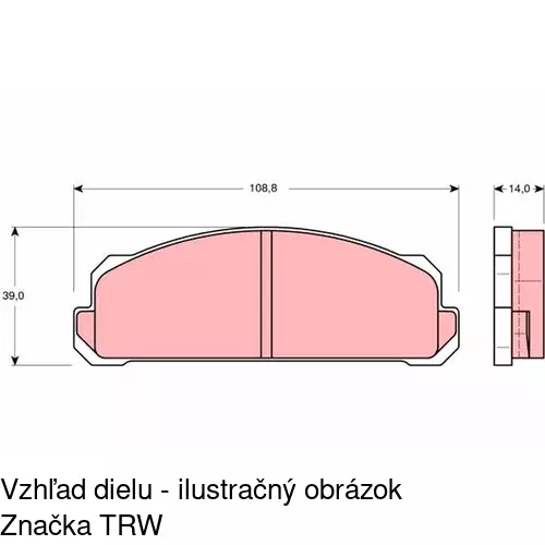 Brzdové dosky S70-0336 /POLCAR/ - obr. 3