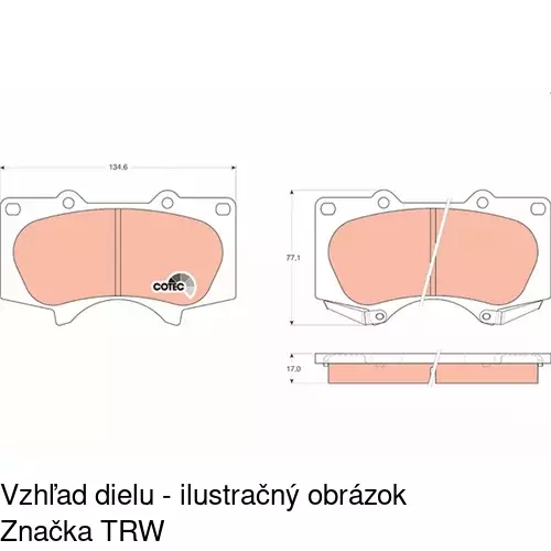 Brzdové dosky S70-0381 /POLCAR/ - obr. 1