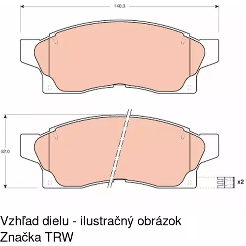 Brzdové dosky S70-0516 /POLCAR/ - obr. 3
