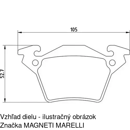 Brzdové dosky S70-1130 /POLCAR/ - obr. 1
