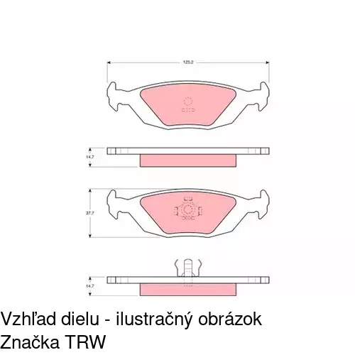 Brzdové dosky S70-1463 /POLCAR/ - obr. 5