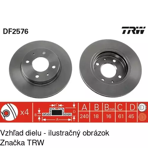 Brzdový kotúč S71-0165 /POLCAR/ - obr. 2