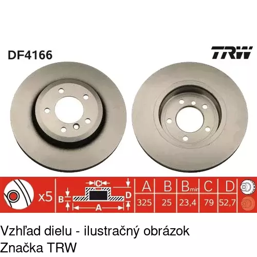 Brzdový kotúč POLCAR S71-0196