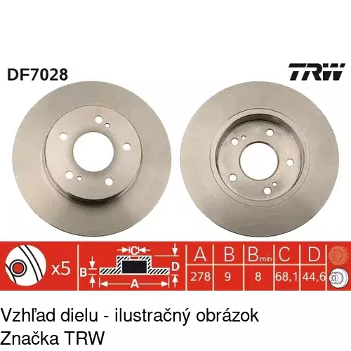 Brzdový kotúč S71-1176 /POLCAR/ - obr. 1