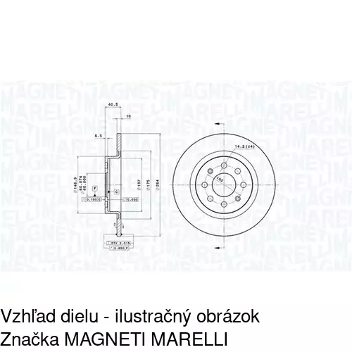 Brzdový kotúč POLCAR S71-1288