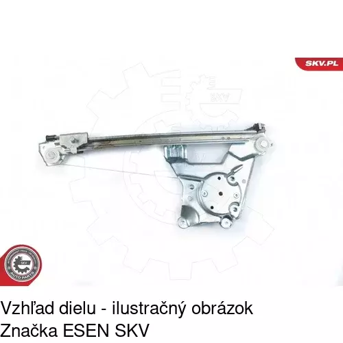 Mechanizmus sťahovania okna elektrický bez motora 1316PSG3 /POLCAR/ - obr. 1