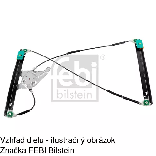 Mechanizmus sťahovania okna elektrický bez motora 1323PSG1 /POLCAR/ - obr. 3