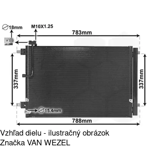 Chladiče klimatizácie 1330K82X /POLCAR/ - obr. 1