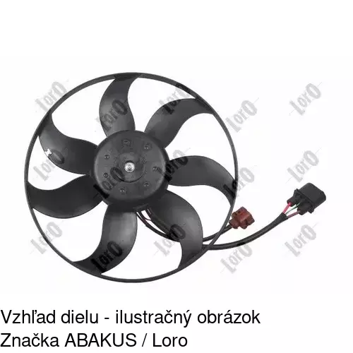 Ventilátor bez krytu / podpery 133123U6-1 /POLCAR/ - obr. 1