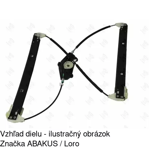 Mechanizmus sťahovania okna elektrický bez motora 1337PSG1E /POLCAR/ - obr. 2