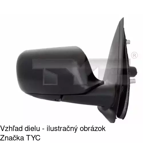 Sklo vonkajšieho zrkadla s držiakom 1402555E /POLCAR/ - obr. 5