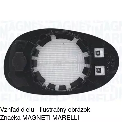 Sklo vonkajšieho zrkadla s držiakom 1404552E /POLCAR/ - obr. 2