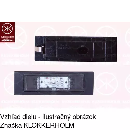 Svetlo na osvetlenie evidenčného čísla 2001958E /POLCAR/ - obr. 1