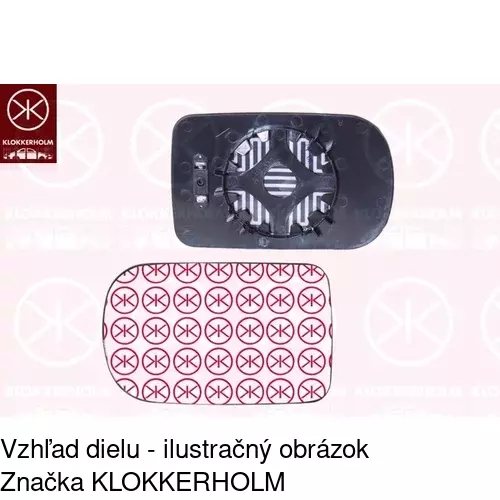 Sklo vonkajšieho zrkadla s držiakom 2016551E /POLCAR/ - obr. 3