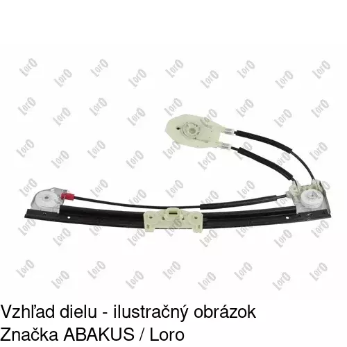 Mechanizmus sťahovania okna elektrický bez motora 2016PSG3 /POLCAR/ - obr. 2
