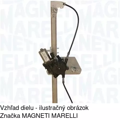 Mechanizmus sťahovania okna elektrický bez motora 2050PSG4 /POLCAR/ - obr. 4