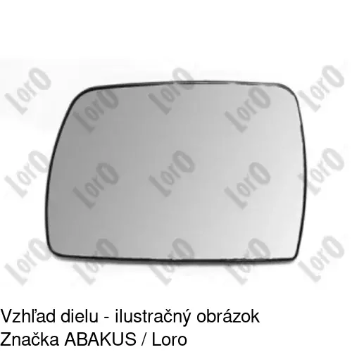 Sklo vonkajšieho zrkadla s držiakom 2055555M /POLCAR/ - obr. 5