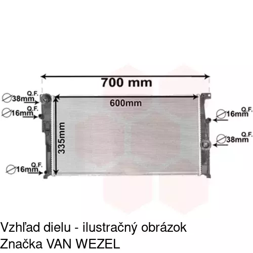 Chladiče vody POLCAR 20D1081X