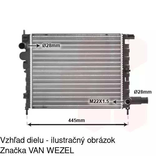 Chladiče vody POLCAR 2305082X