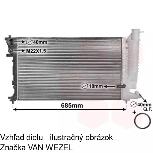 Chladiče vody 232608-A /POLCAR/ - obr. 3