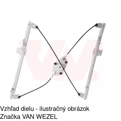 Mechanizmus sťahovania okna elektrický bez motora 2331PSG2E /POLCAR/ - obr. 2