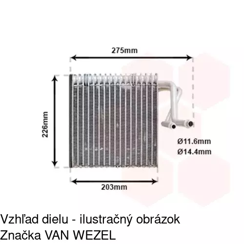 Výparník klimatizácie 2350P8-1 /POLCAR/ - obr. 1