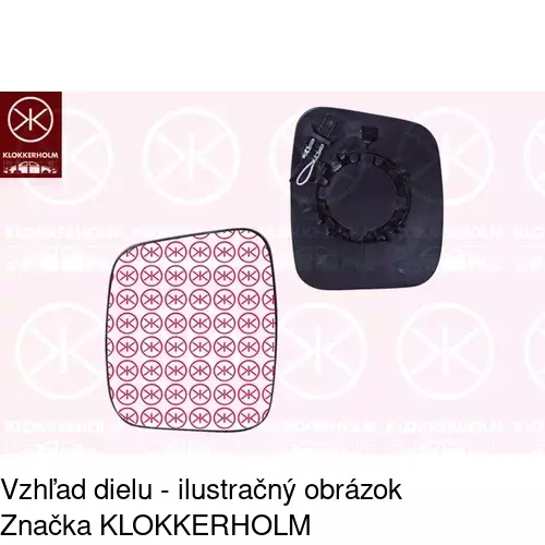 Sklo vonkajšieho zrkadla s držiakom 2391544M /POLCAR/ - obr. 3
