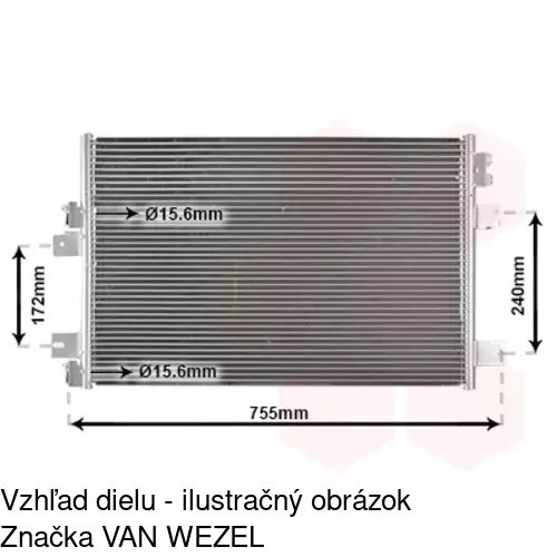 Chladiče klimatizácie 2413K8C1 /POLCAR/ - obr. 2