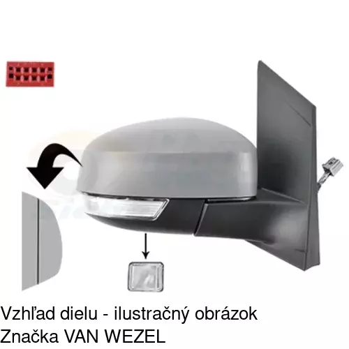 Vonkajšie zrkadlo 3205527S /POLCAR/ - obr. 3