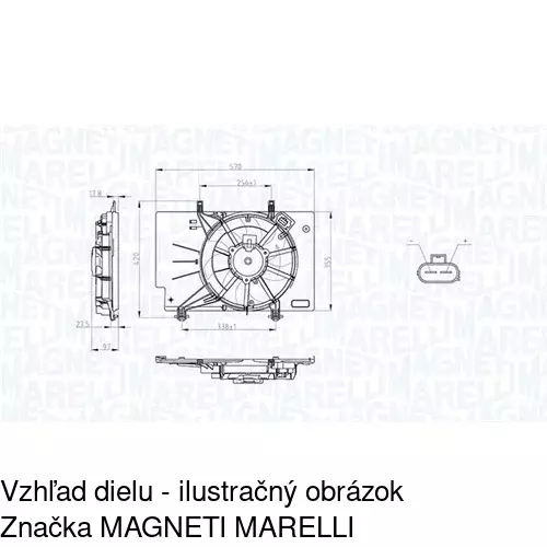 Ventilátory chladičov 323823W5 /POLCAR/ - obr. 1