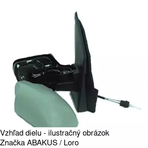 Vonkajšie zrkadlo 3257524M /POLCAR/ - obr. 2