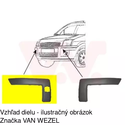 Lišta nárazníka 325807-6 /POLCAR/ - obr. 1